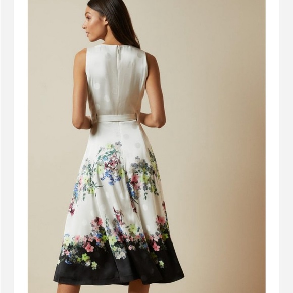 Ted Baker Camylle Pergola Midi Dress in Ivory/Multi. - Picture 2 of 7